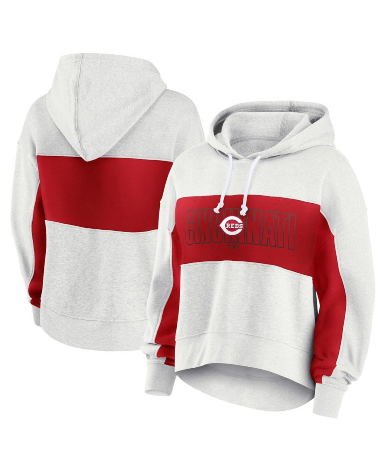 Худи для женщин Fanatics с флисовой подкладкой Cincinnati Reds, свободный покрой Fanatics