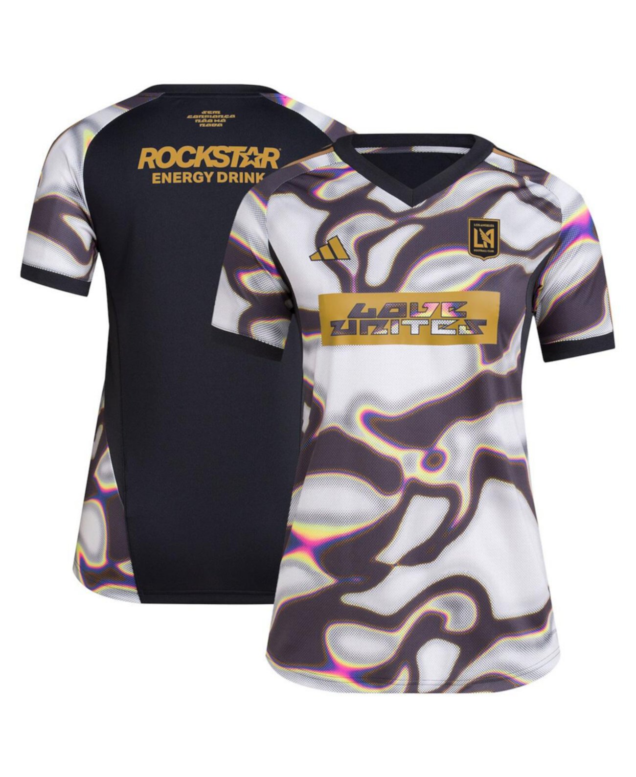 Женская футболка Adidas LAFC 2024 Pride Pre-Match, 100% полиэстер, AEROREADY Adidas