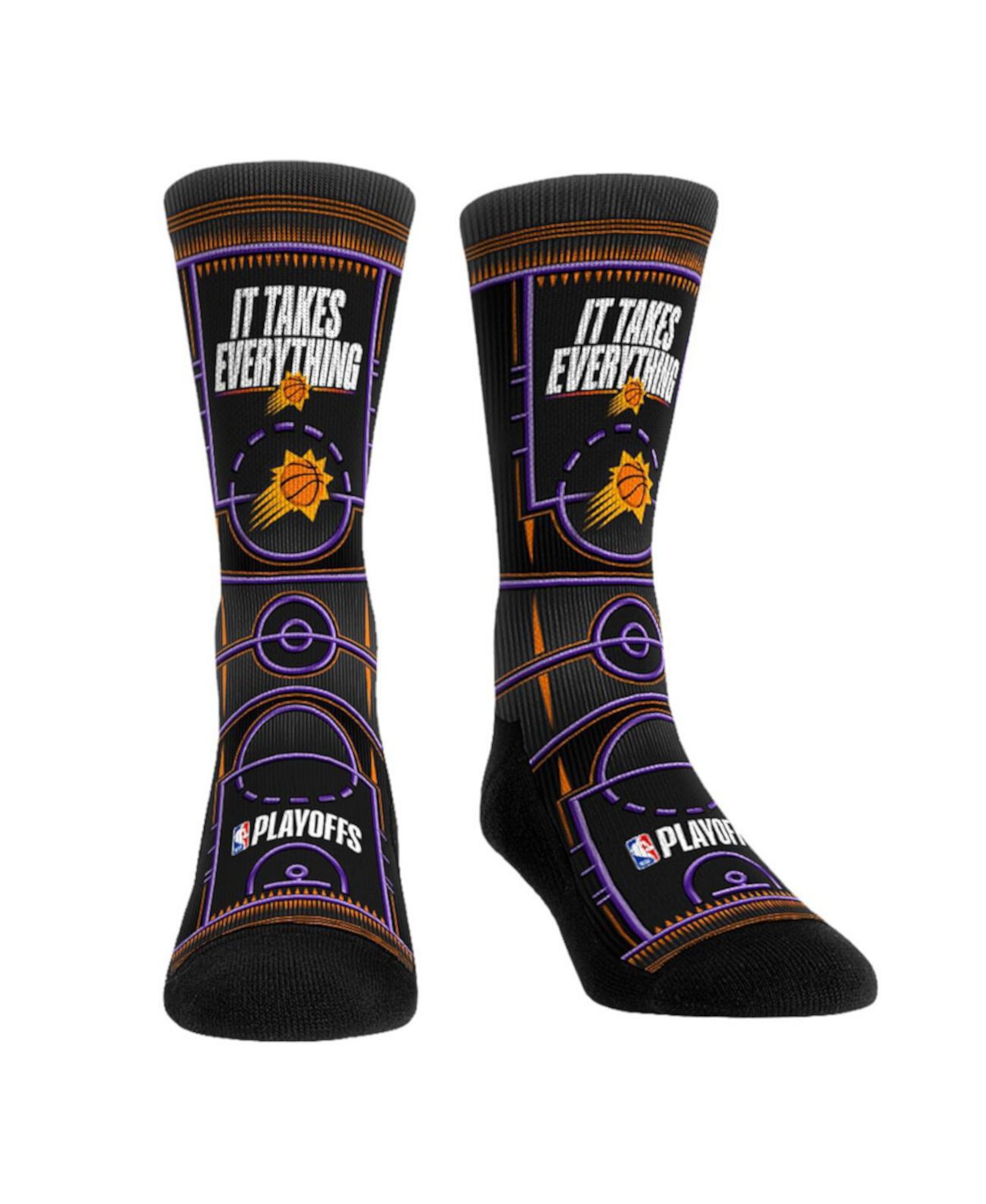 Мужские Носки Rock 'Em Phoenix Suns 2024 NBA Playoffs Slogan Rock 'Em