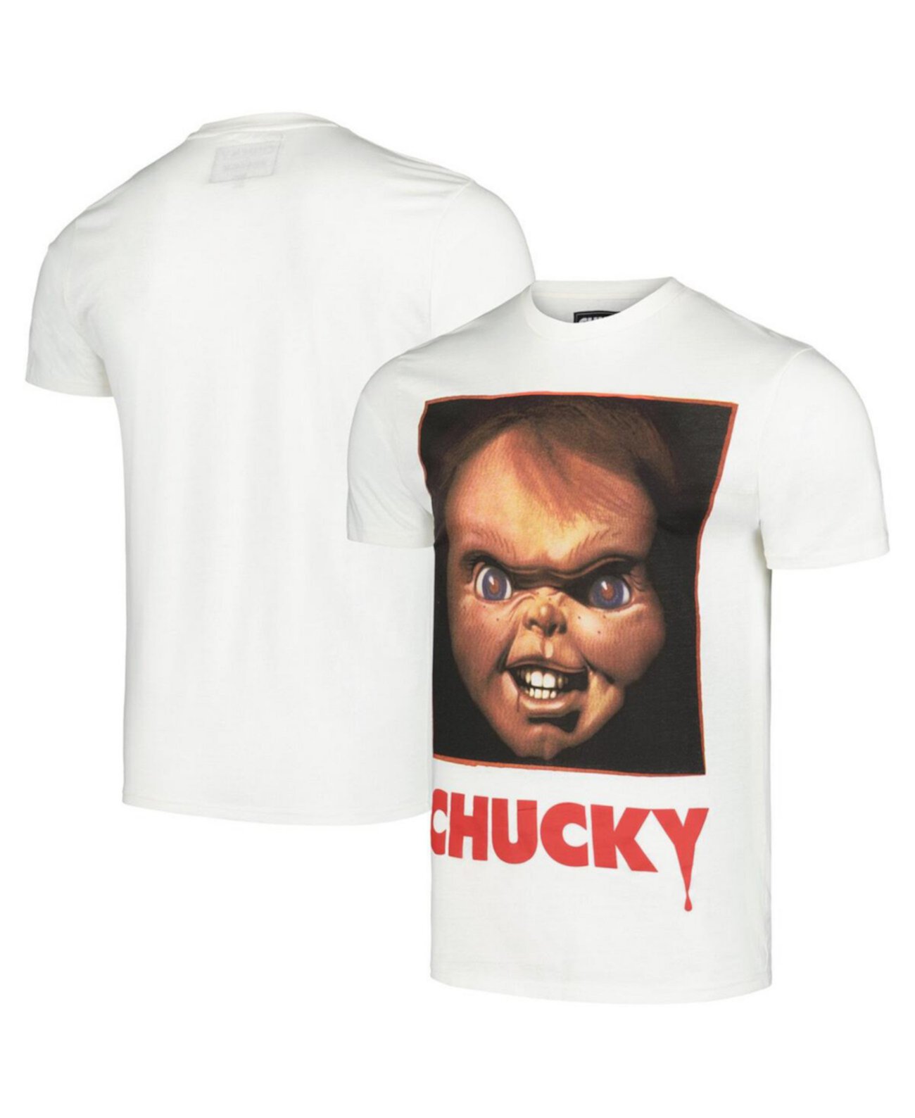 Men's and Women's White Chucky Doll T-Shirt Reason