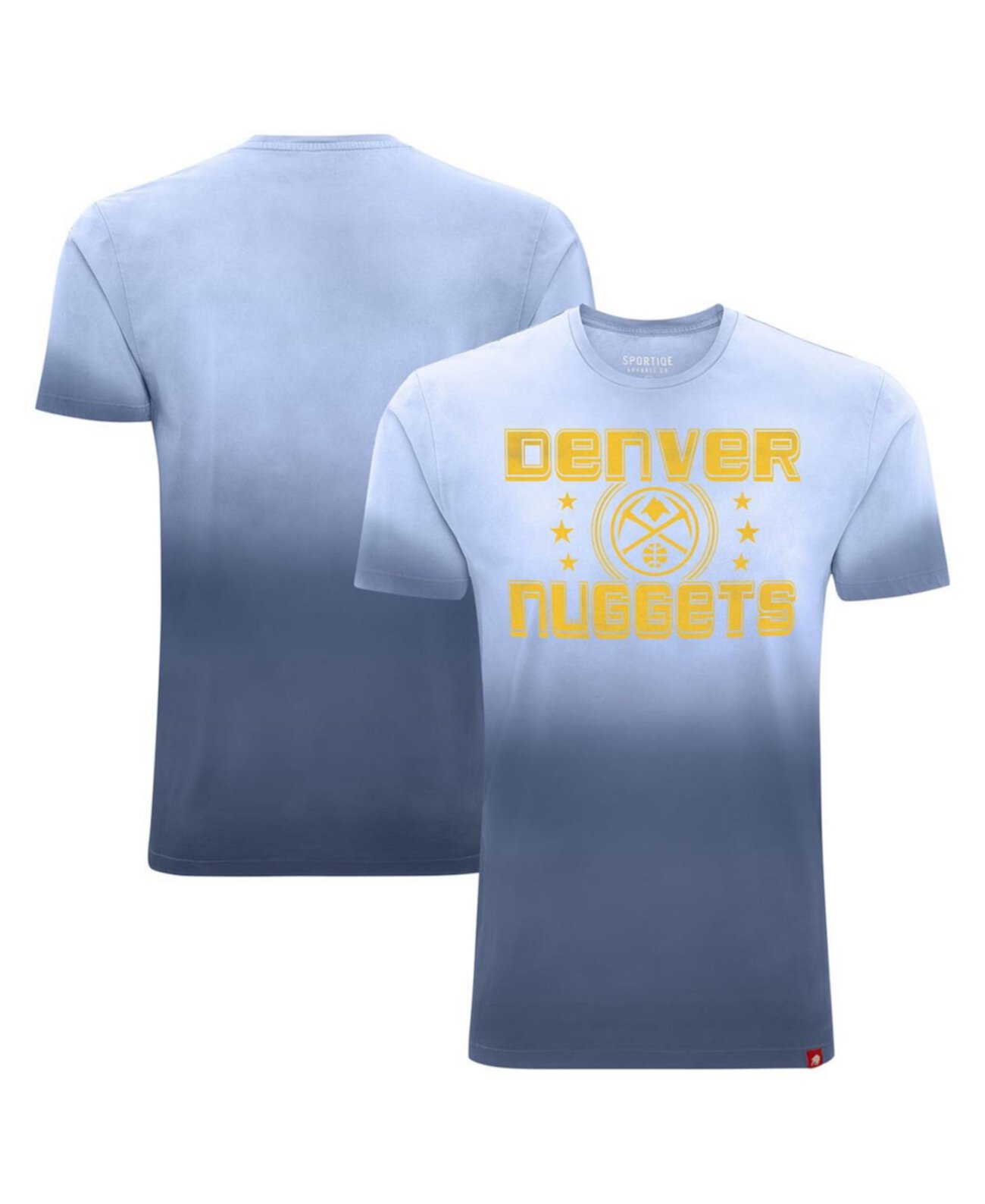 Men's and Women's Denver Nuggets Bingham Sun-Fade T-Shirt Sportiqe