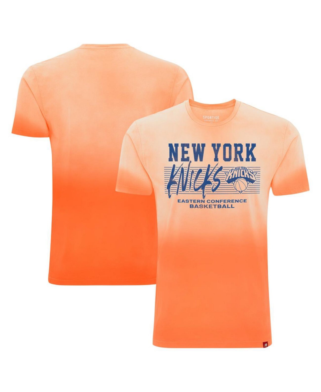 Men's and Women's New York Knicks Bingham Sun-Fade T-Shirt Sportiqe