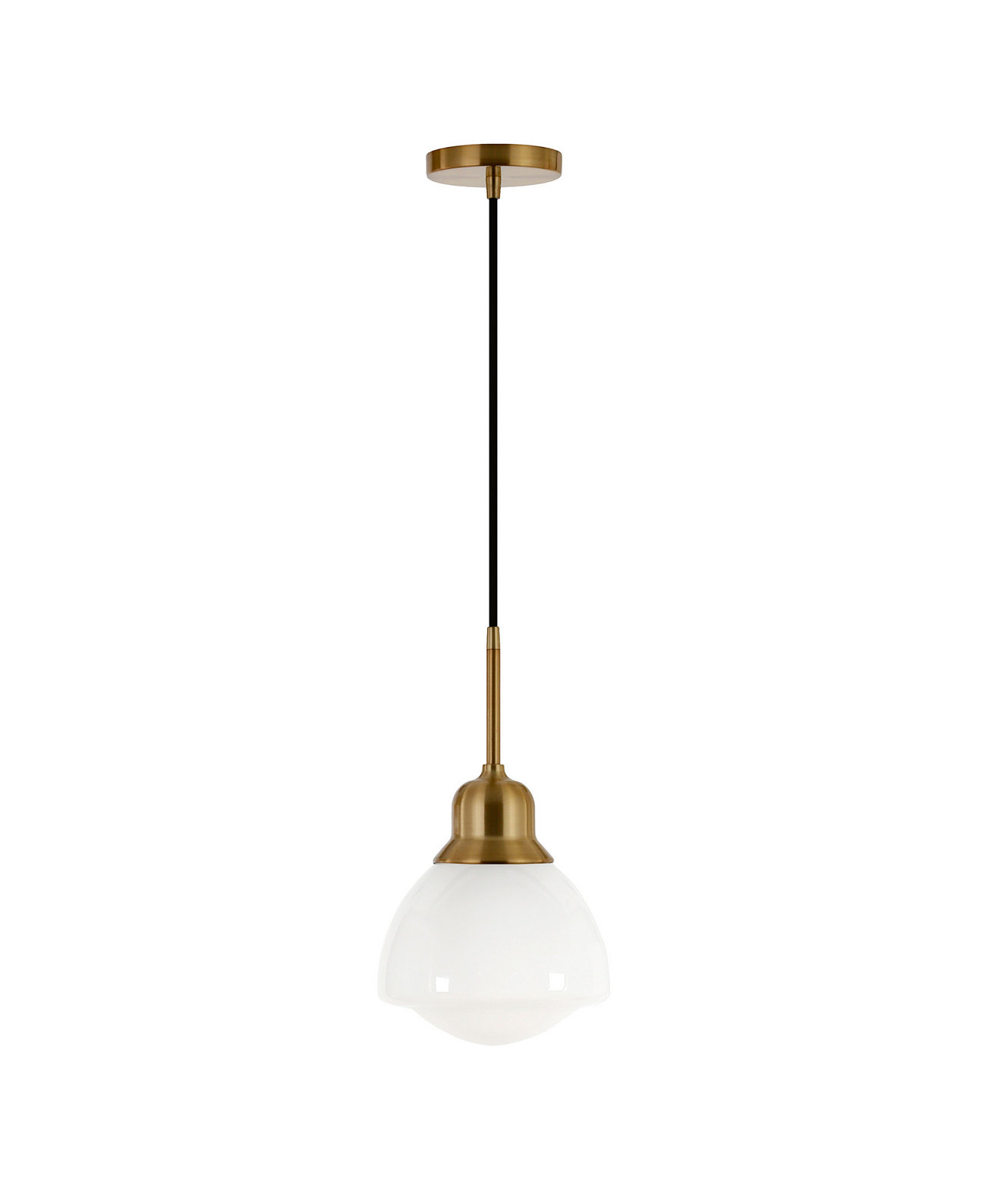 Brooks 8.12" Wide Pendant with Glass Shade Hudson & Canal