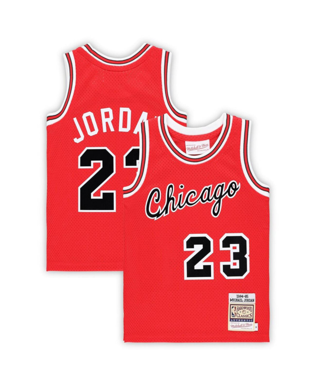 Джерси Mitchell & Ness Для Мальчиков Michael Jordan Красное Chicago Bulls Hardwood Classics 1984/85 Authentic Swingman Mitchell & Ness