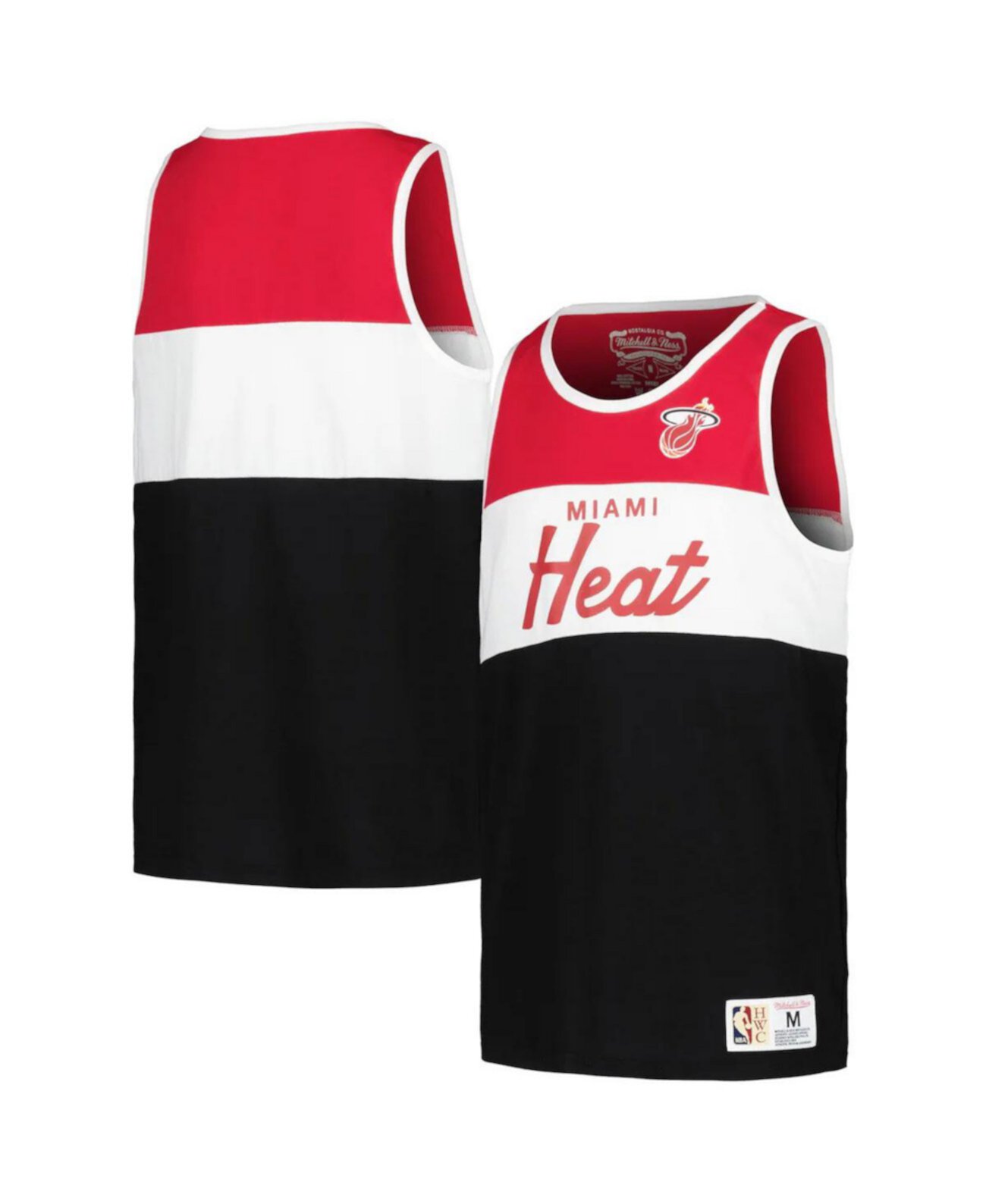 Майка Mitchell & Ness Для мальчиков и девочек Красная/Черная Miami Heat Hardwood Classics Special Script Mitchell & Ness