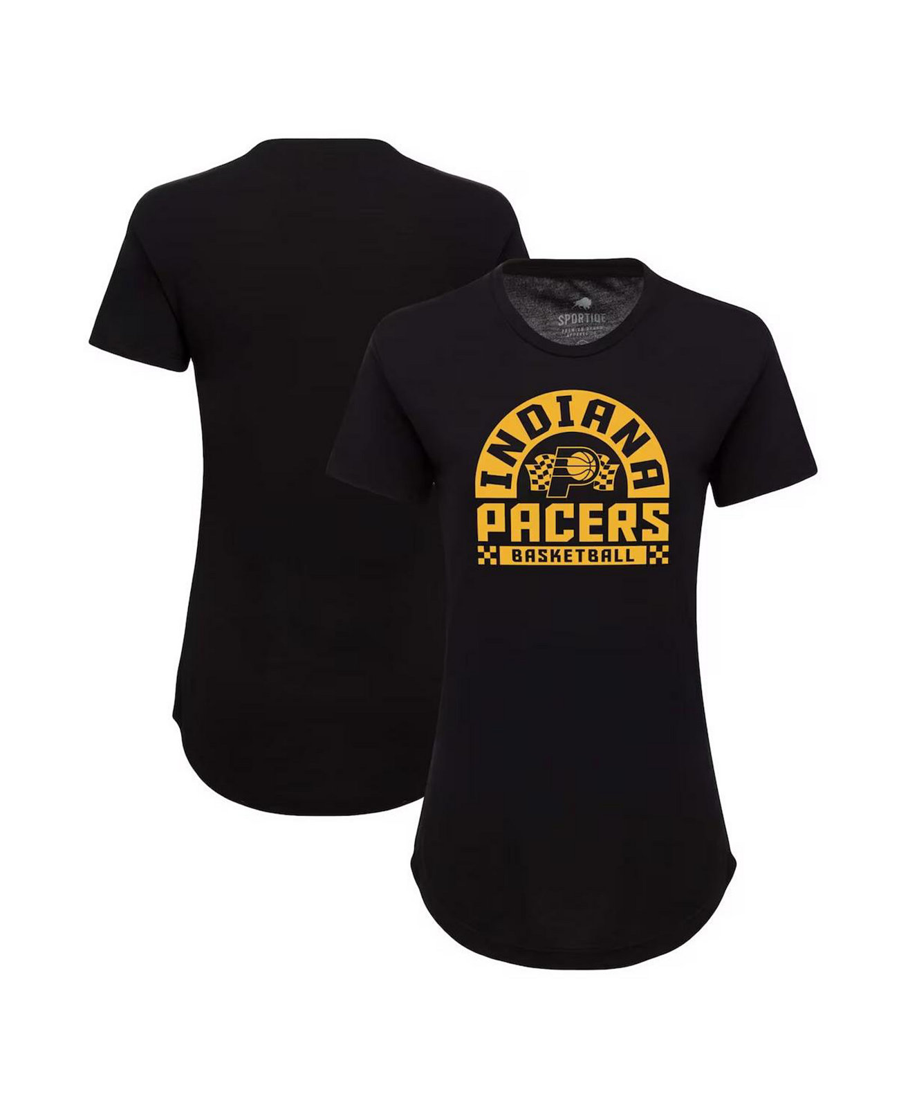 Женская черная футболка Indiana Pacers Phoebe Super Soft из трикотажной ткани Sportiqe