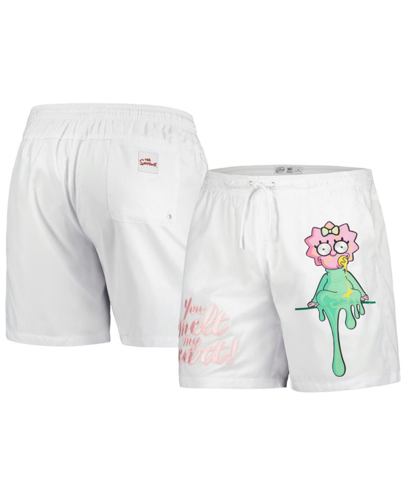 Men's White The Simpsons Shorts Freeze Max