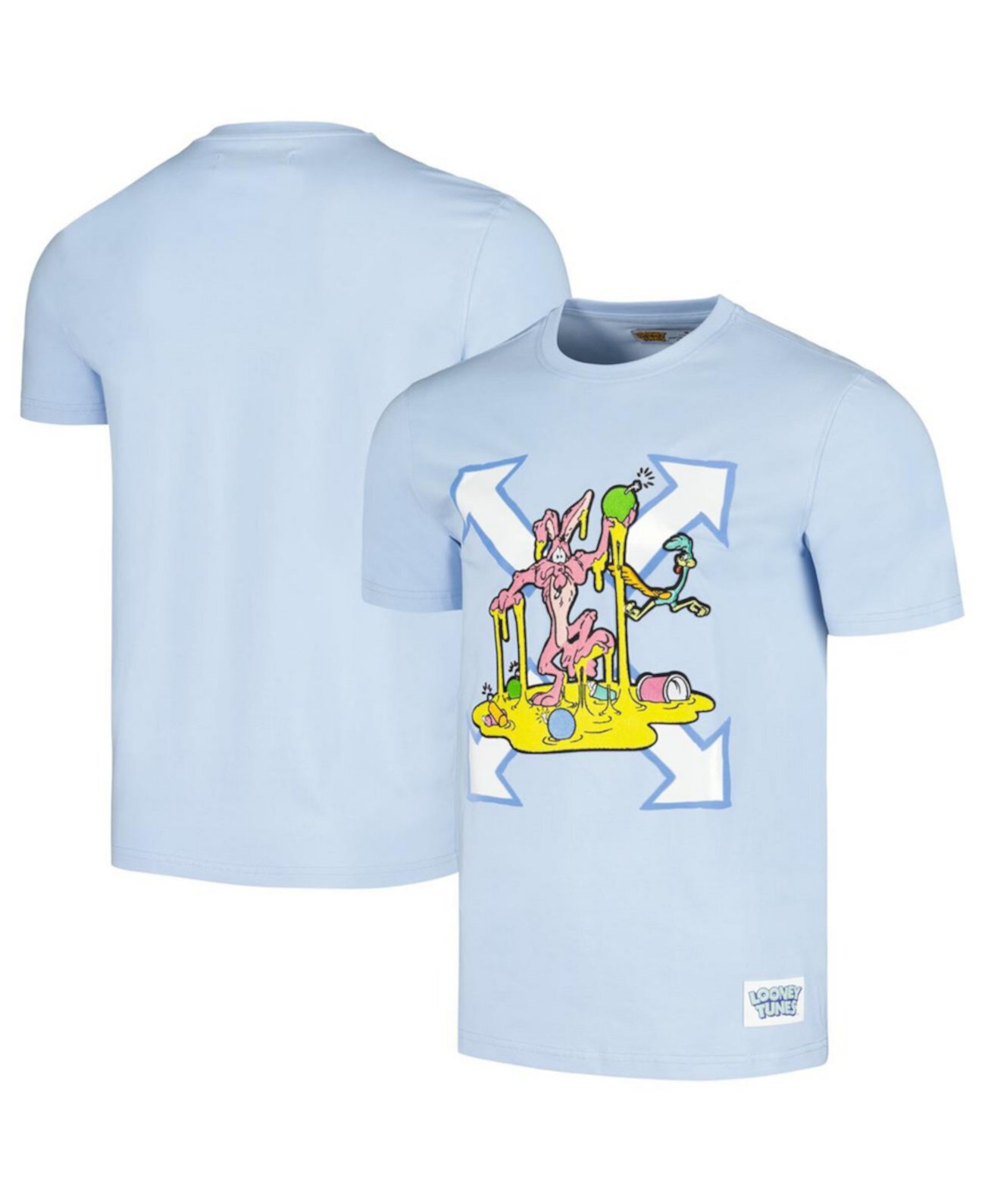 Men's and Women's Light Blue Looney Tunes Arrow Wile E. T-Shirt Freeze Max