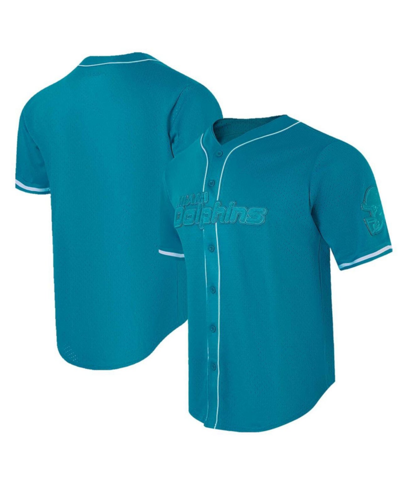 Мужская рубашка с кнопками Miami Dolphins Triple Tonal из сетчатой ткани, Pro Standard Pro Standard