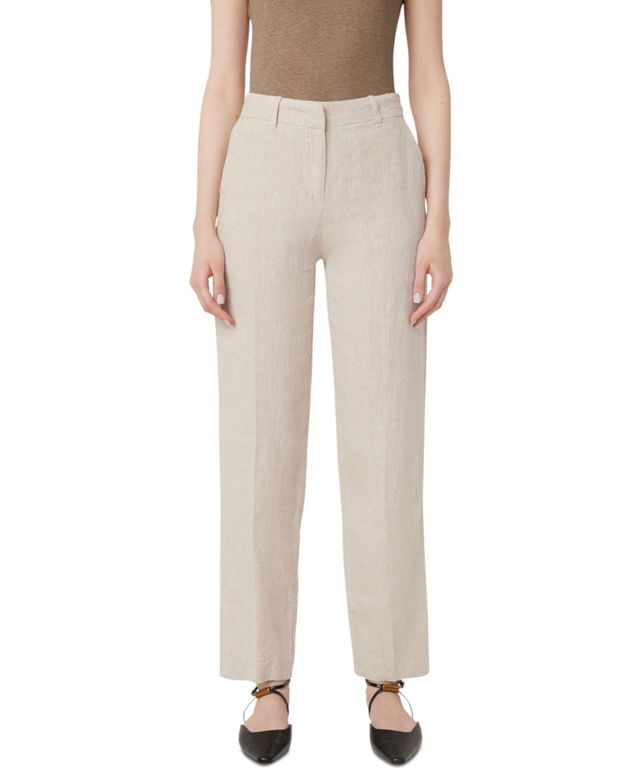 Women's Jane Linen Straight-Leg Pants FRANK AND OAK