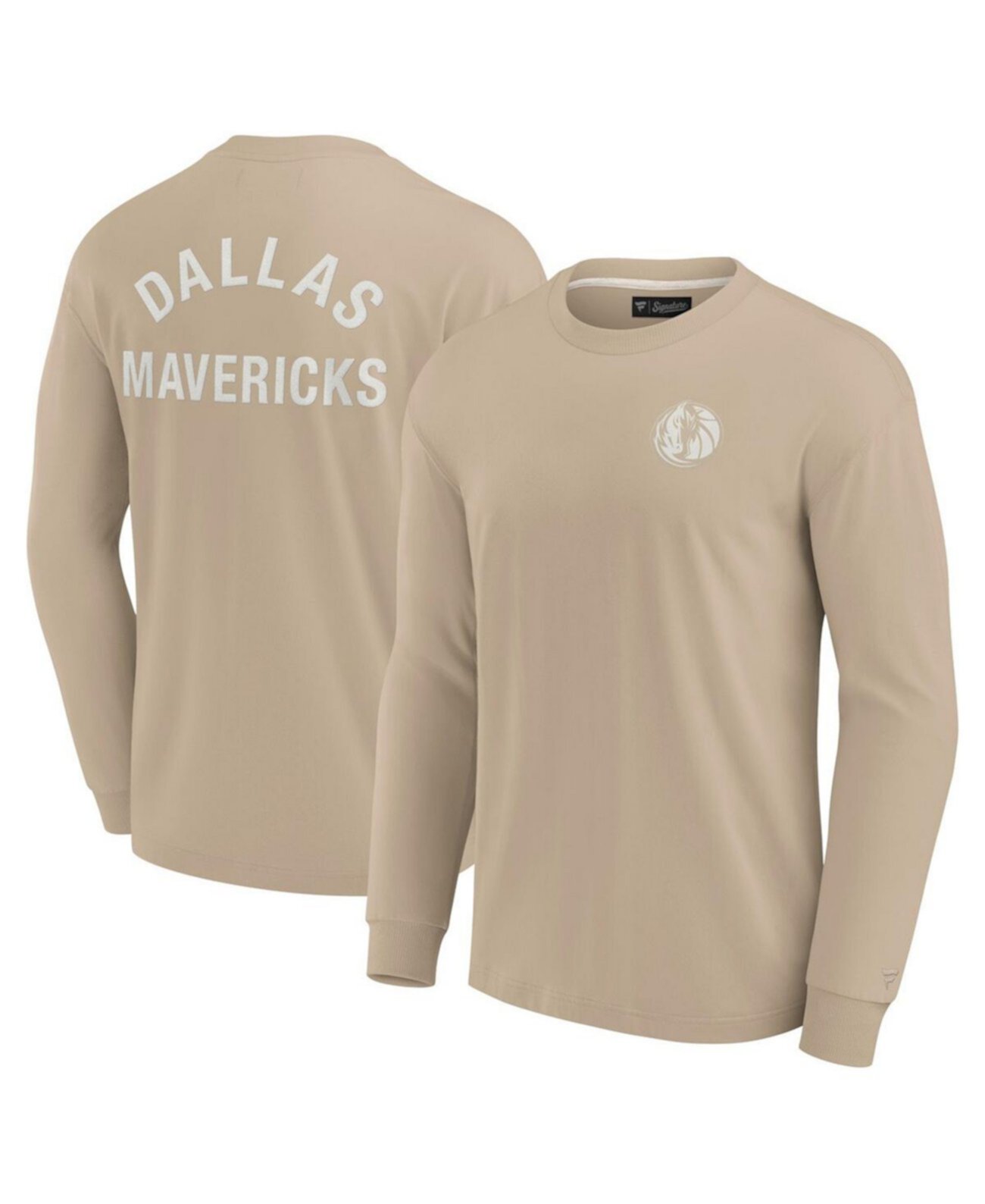  Джерси Fanatics Signature Dallas Mavericks Elements Супер Мягкая Футболка с Длинным Рукавом Fanatics Signature