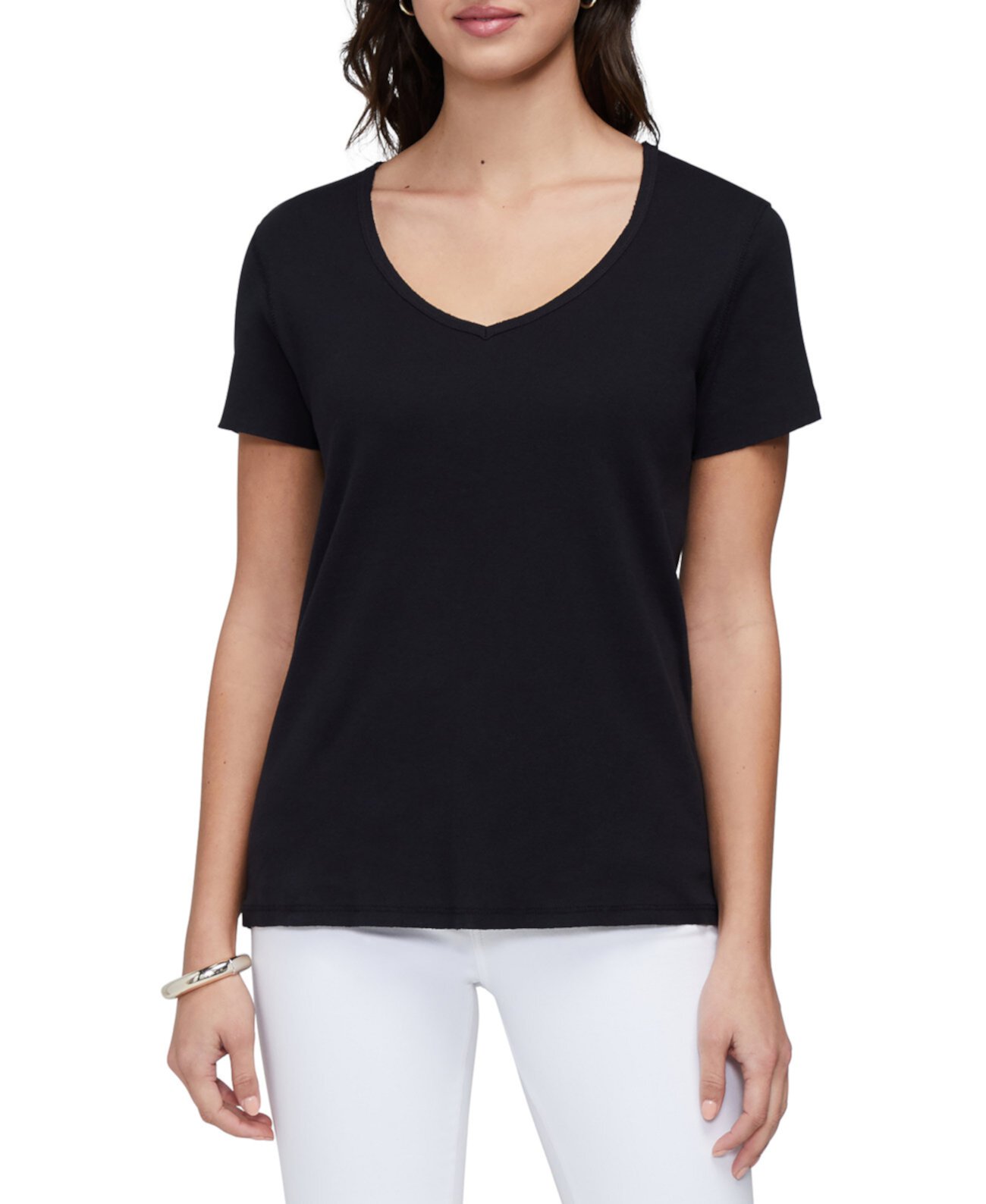 Women's V-Neck Short Sleeve T-Shirt Three Dots