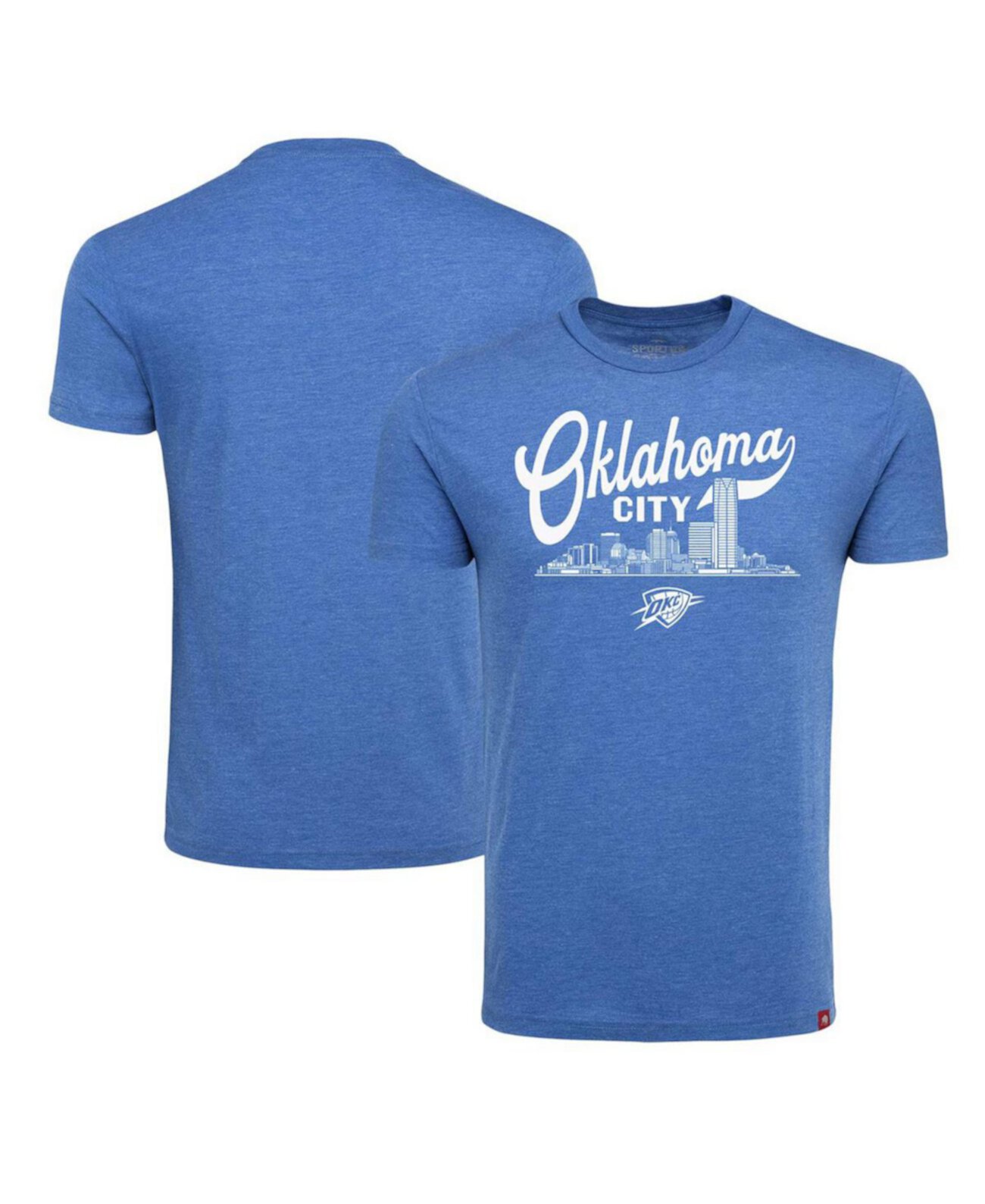 Men's & Women's Blue Oklahoma City Thunder Comfy Super Soft Tri-Blend T-Shirt Sportiqe