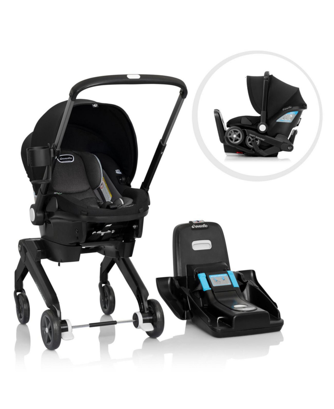 Shyft Dualride Infant Car Seat and Stroller Combo Evenflo