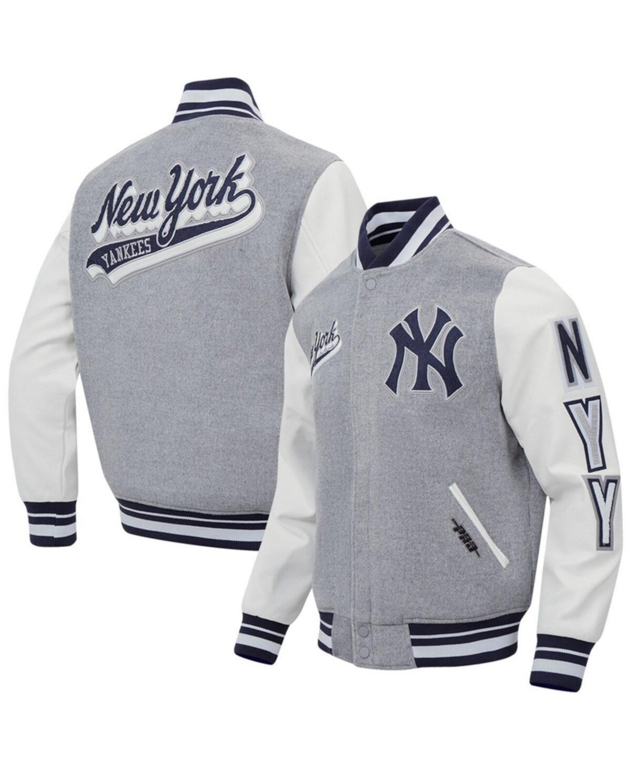 Мужская Куртка Pro Standard New York Yankees Script Tail Wool на Молнии Pro Standard