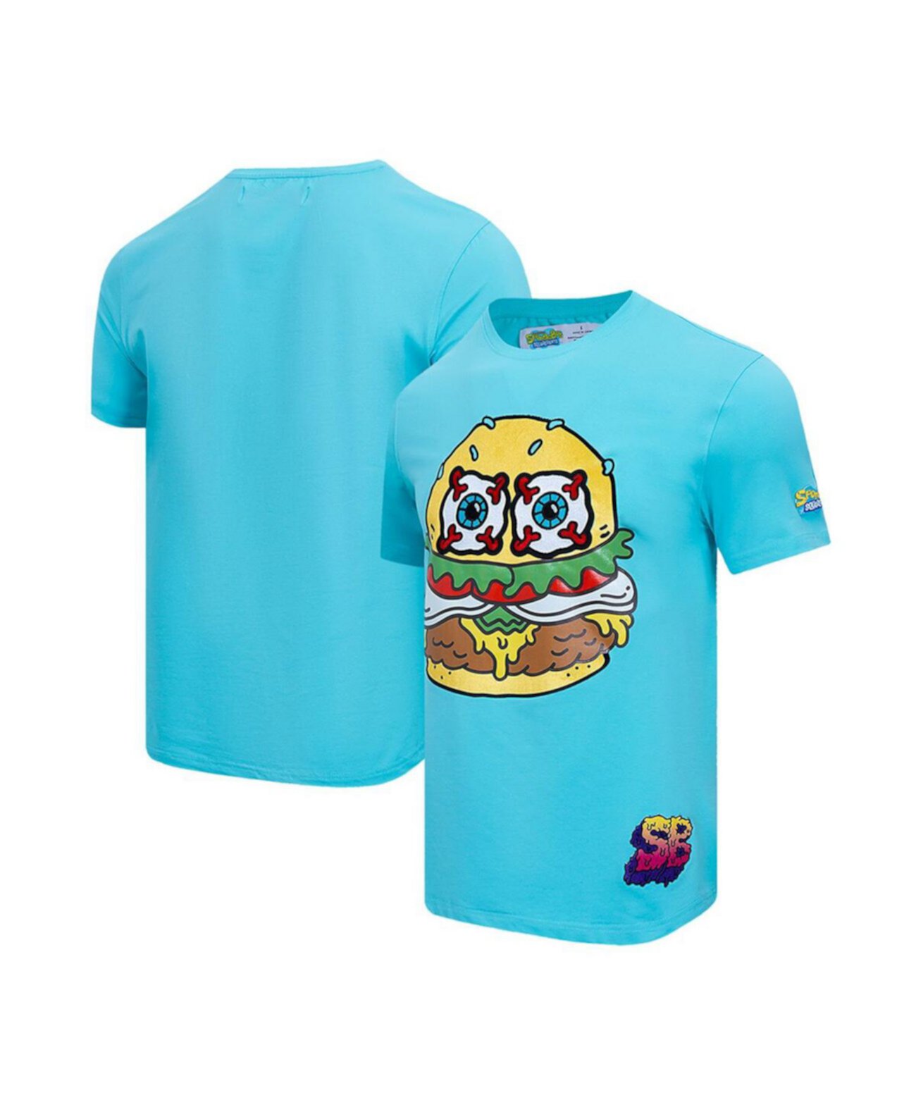 Men's Aqua SpongeBob SquarePants Kraby Patty Bob T-Shirt Freeze Max