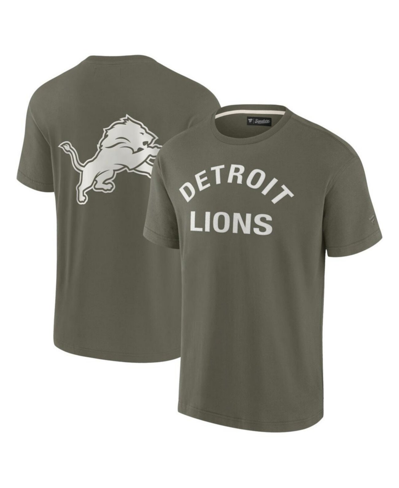 Men's and Women's Olive Detroit Lions Elements Super Soft Short Sleeve T-Shirt Fanatics Signature