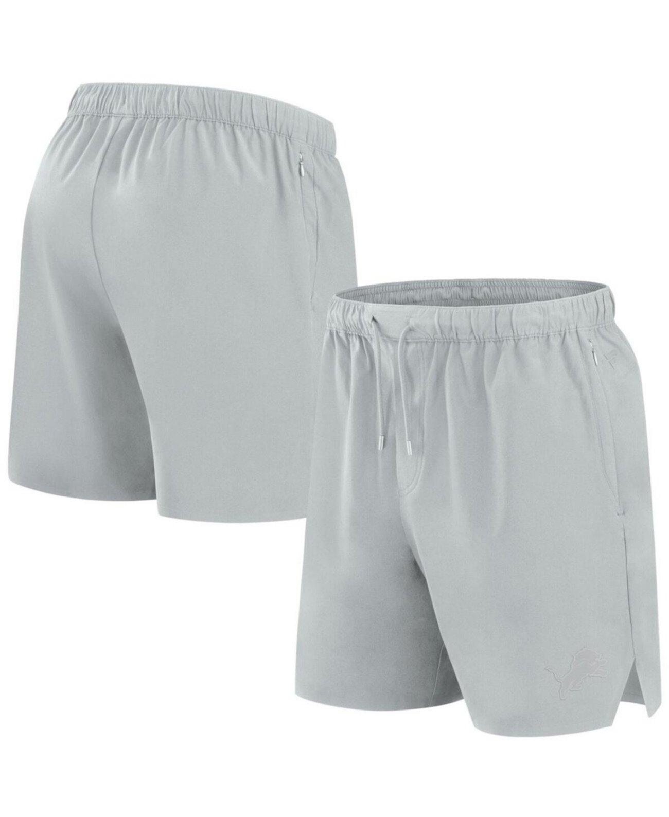 Men's Gray Detroit Lions Front Office Woven Shorts Fanatics Signature