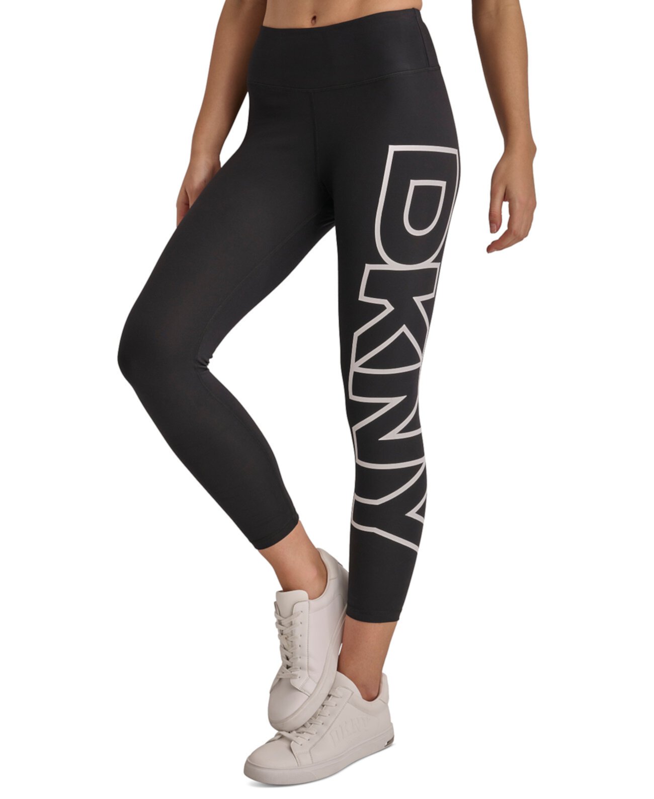 Женские Леггинсы DKNY Высокой Талии с Логотипом DKNY