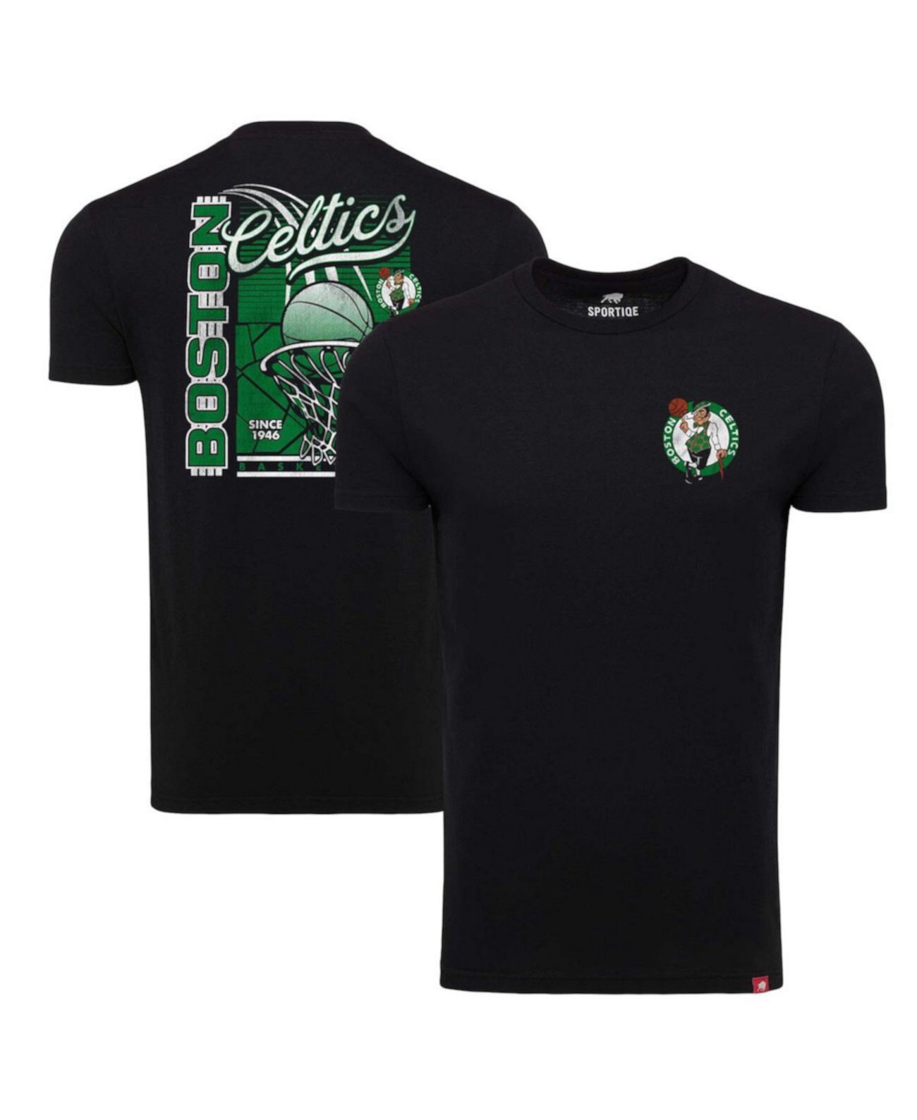 Men's Black Boston Celtics Comfy Tri-Blend T-Shirt Sportiqe