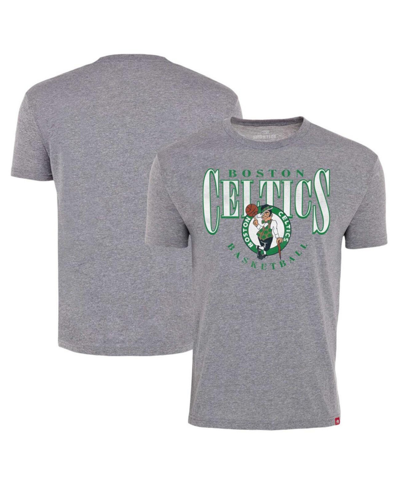 Men's Gray Boston Celtics Comfy Tri-Blend T-Shirt Sportiqe