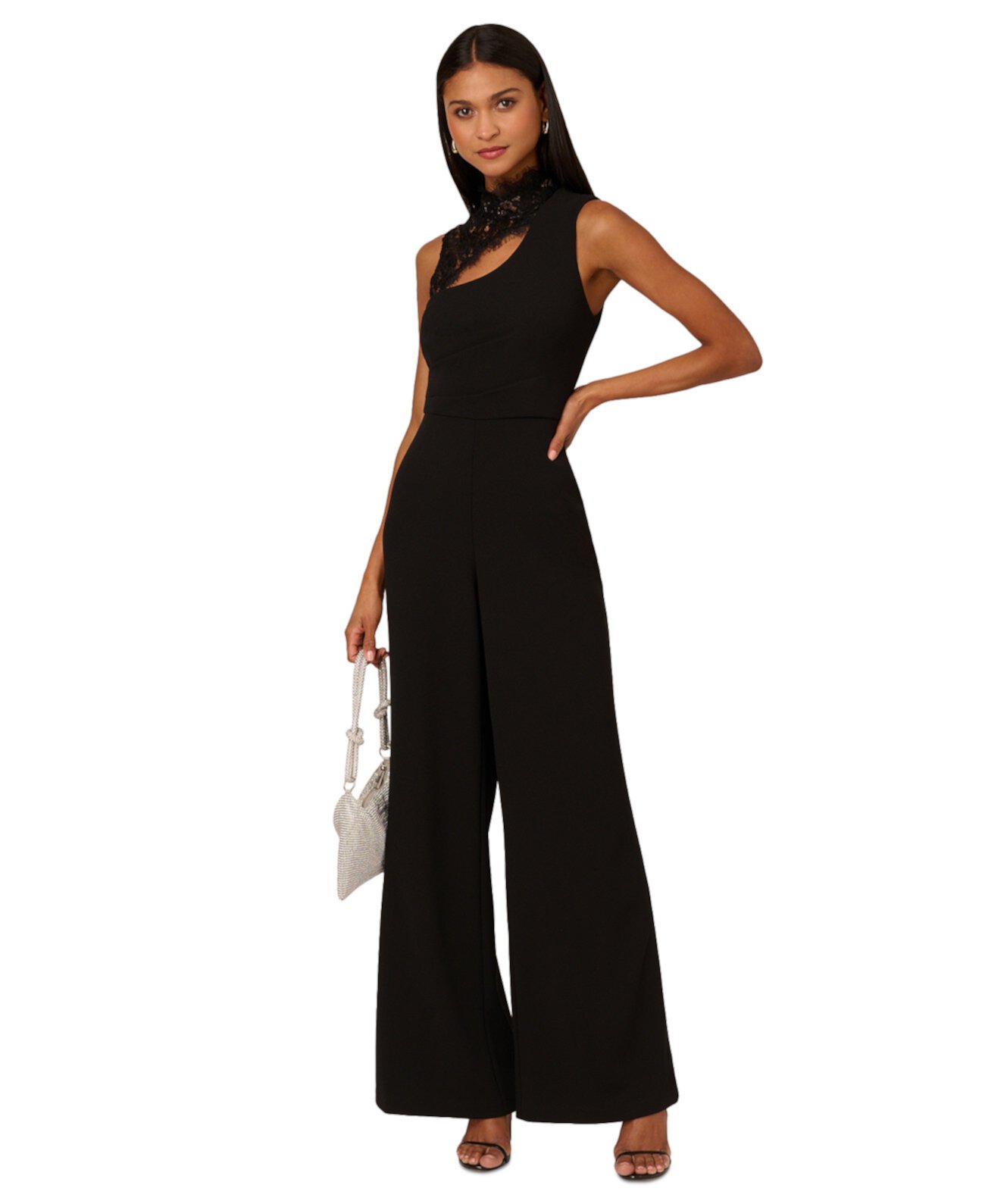 Women's Lace-Panel Cut-Out Jumpsuit Adrianna by Adrianna Papell