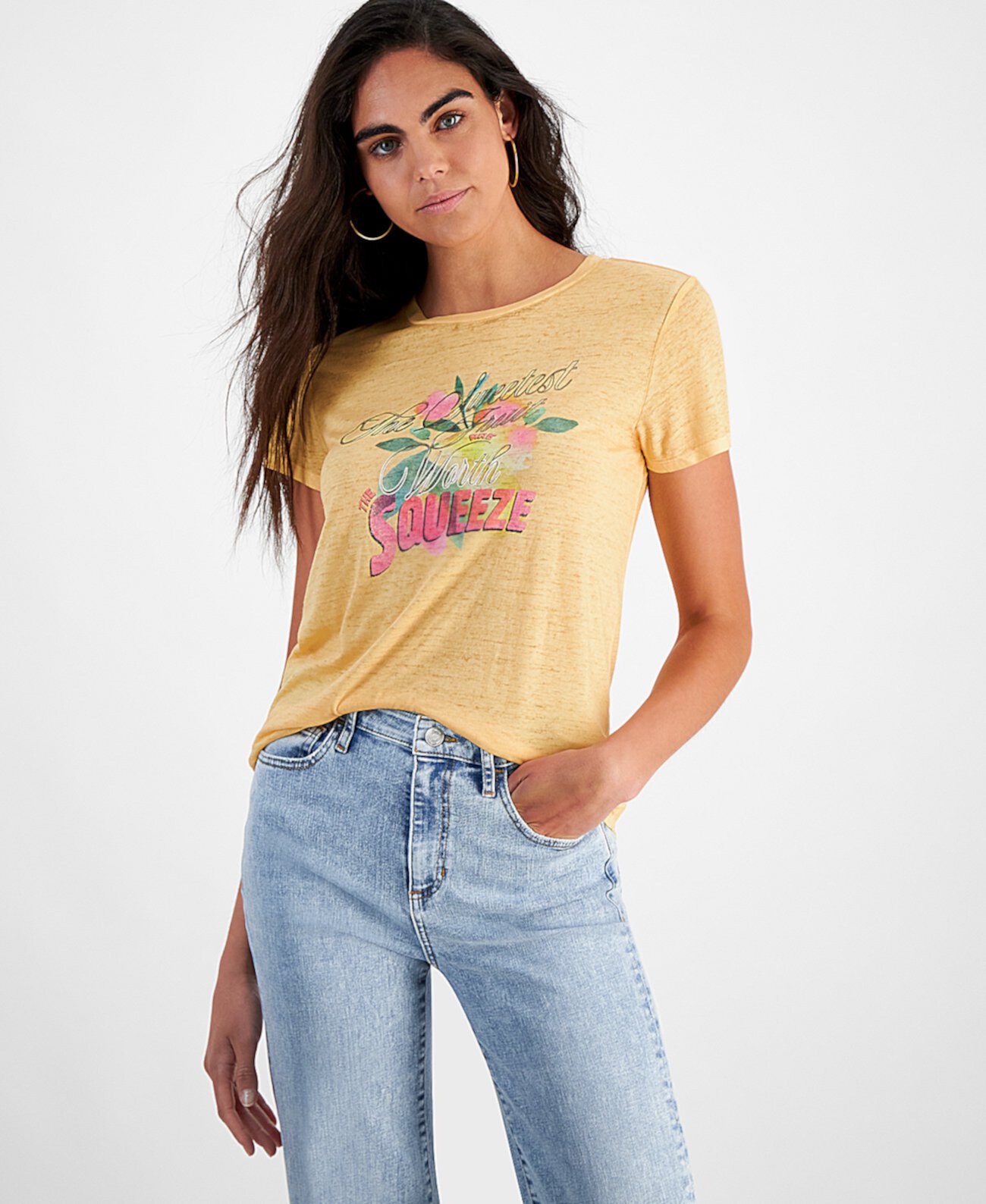 Women's Sweetest Fruit Graphic Print T-Shirt GUESS