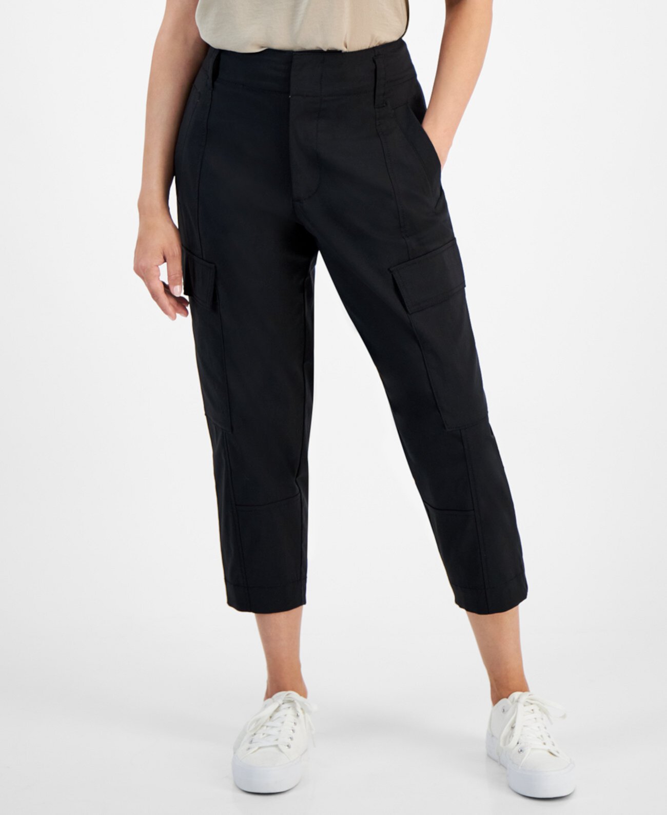 Женские Повседневные брюки Calvin Klein Petite High-Rise Cropped Cargo Calvin Klein