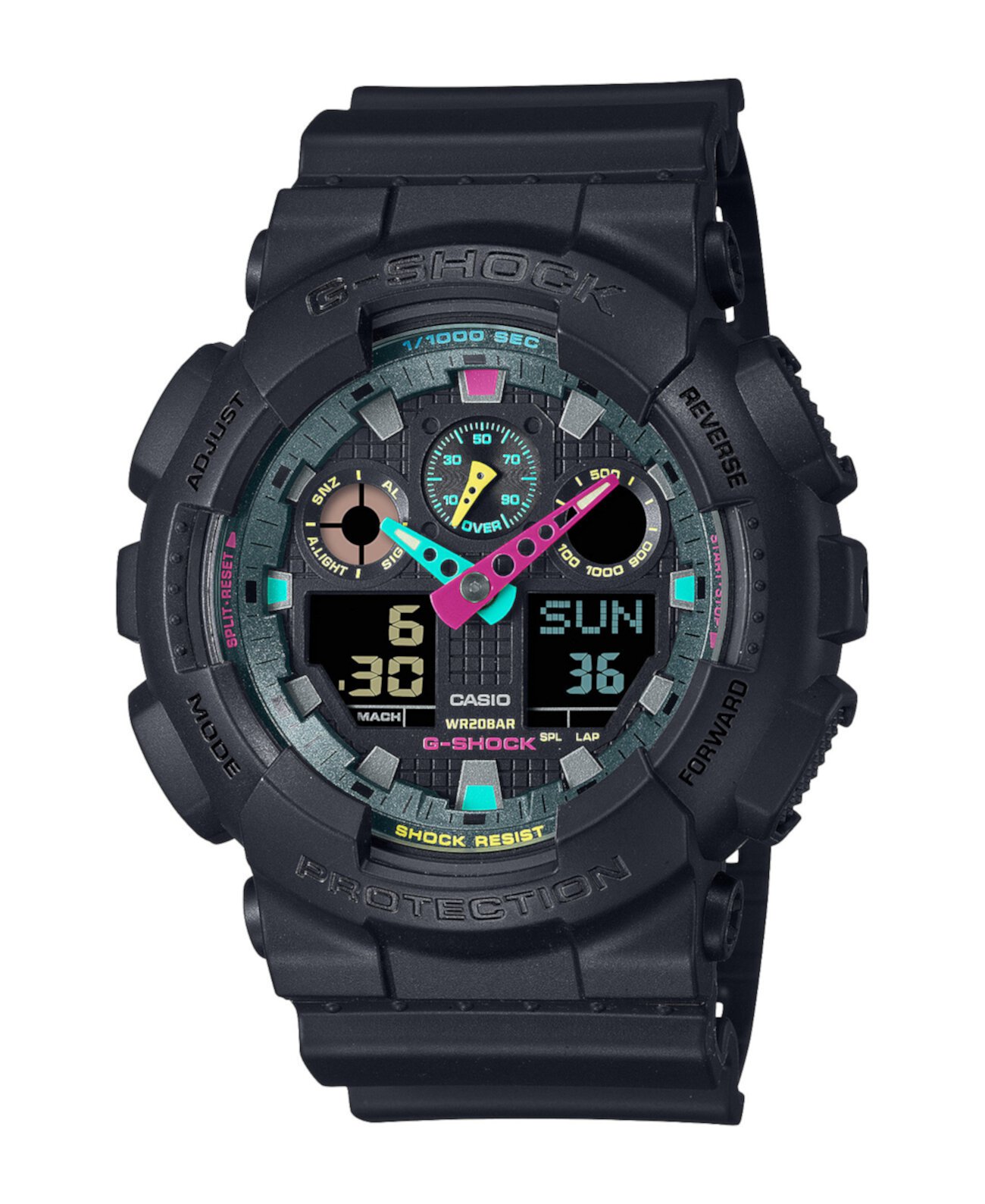 Смарт часы G-Shock Mens Analog Digital Black Resin, 55mm G-Shock