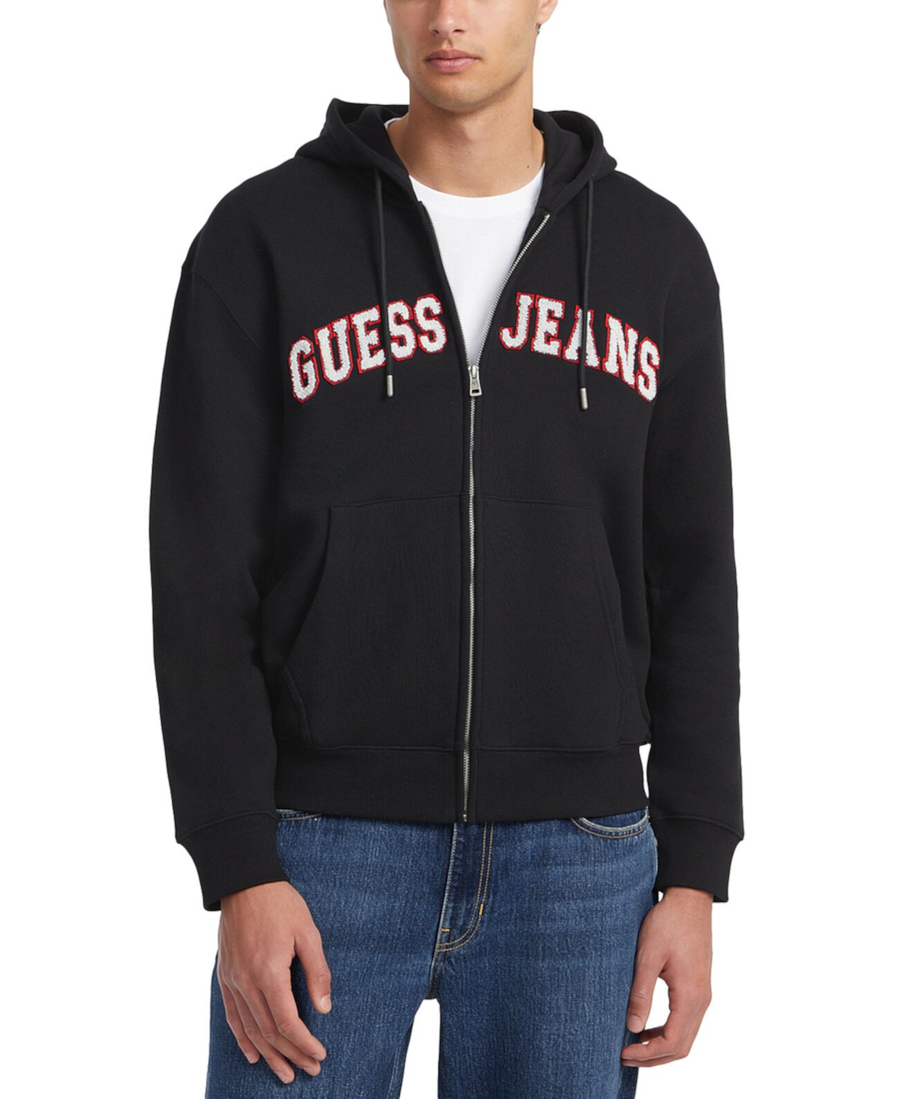 Мужская Толстовка GUESS Tufted-Chenille Logo Appliqué GUESS JEANS