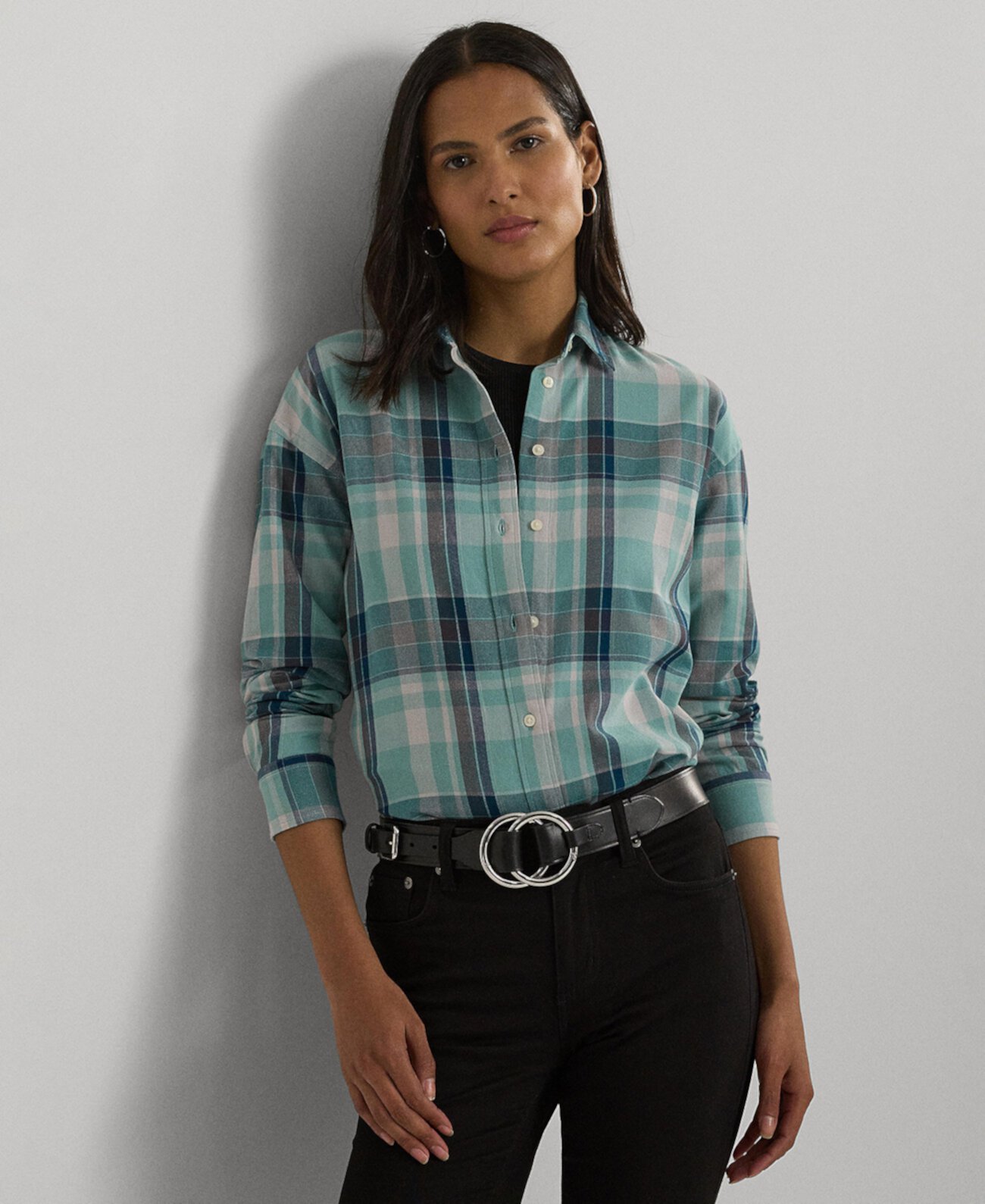 Women's Cotton Plaid Shirt LAUREN Ralph Lauren