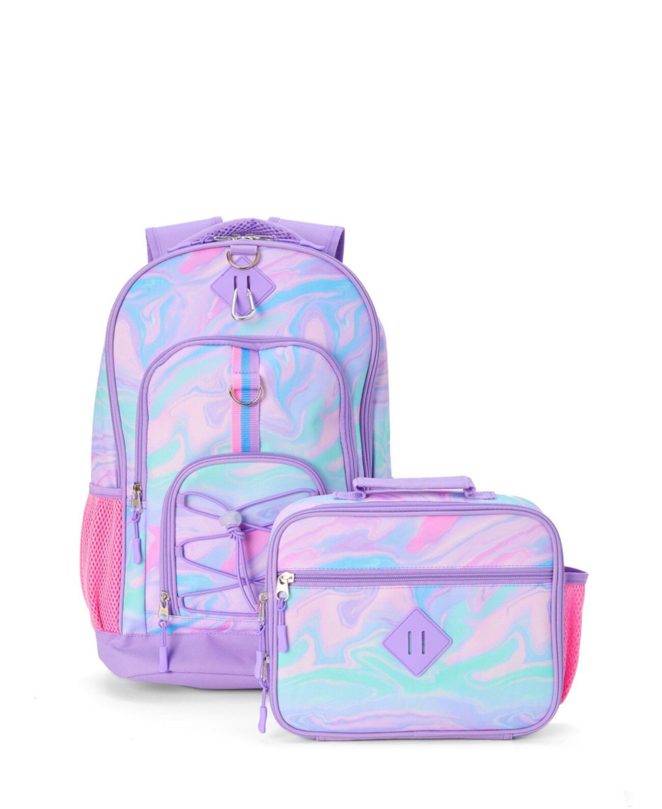 Girl's Purple Tie Dye Lunchbox Backpack Set InMocean