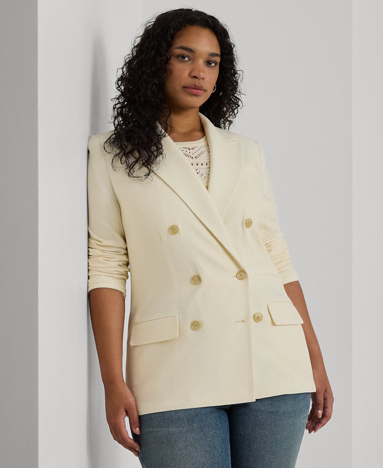 Plus Size Double-Breasted Blazer LAUREN Ralph Lauren