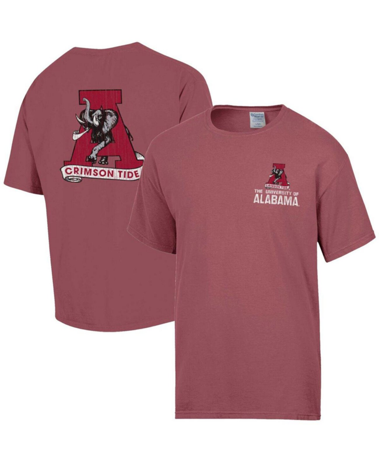 Men's Crimson Alabama Crimson Tide Vintage-like Logo T-Shirt Comfortwash