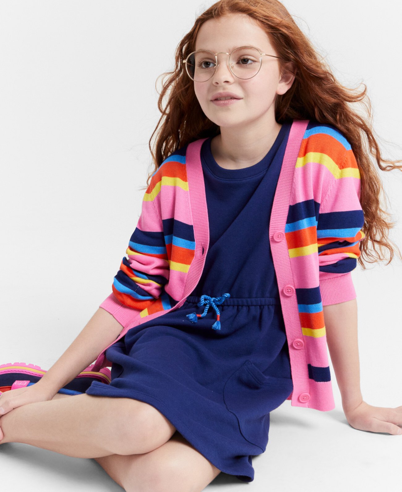 Кардиган Epic Threads Для Девочек Girls Preppy Striped Epic Threads