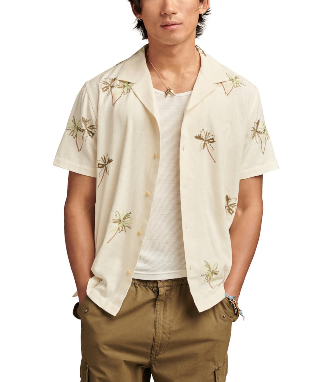 Мужская Повседневная рубашка Lucky Brand Palm Tree Lucky Brand