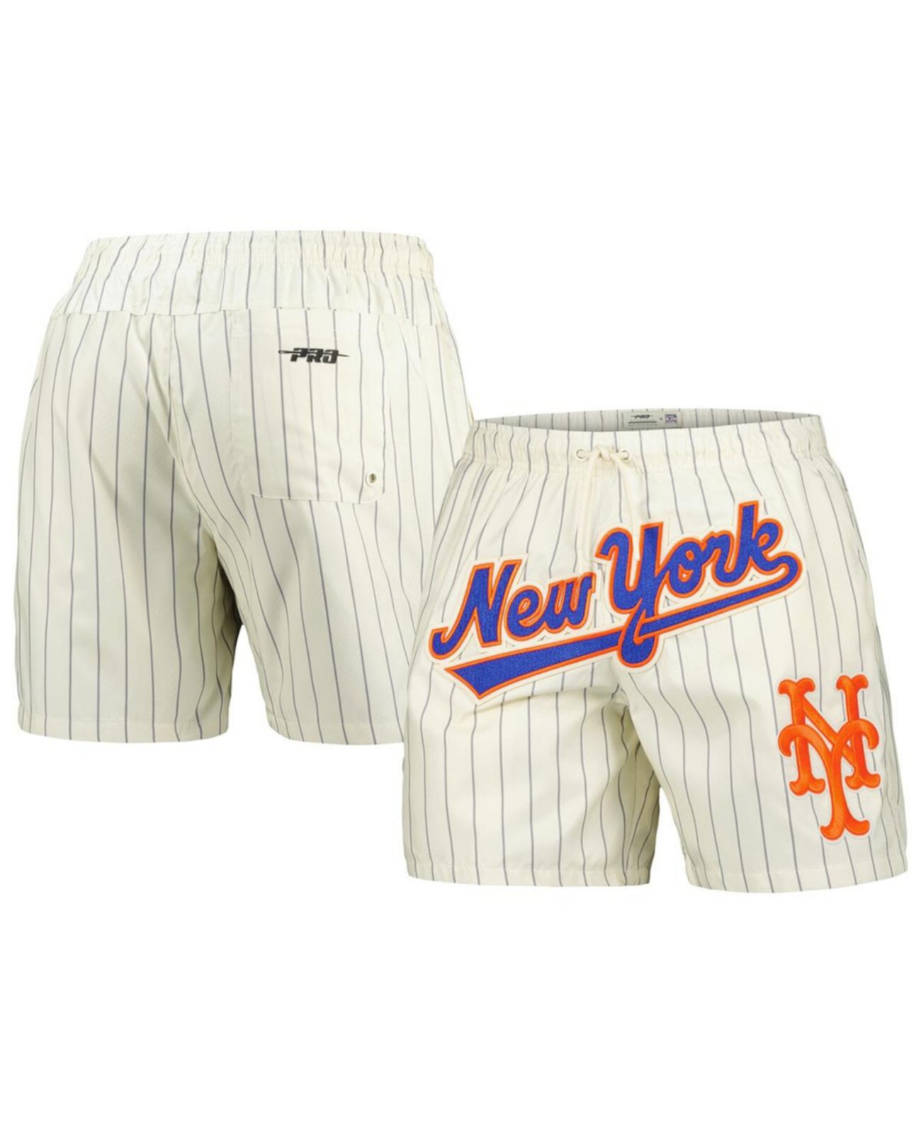 Men's Cream New York Mets Pinstripe Retro Classic Woven Shorts Pro Standard