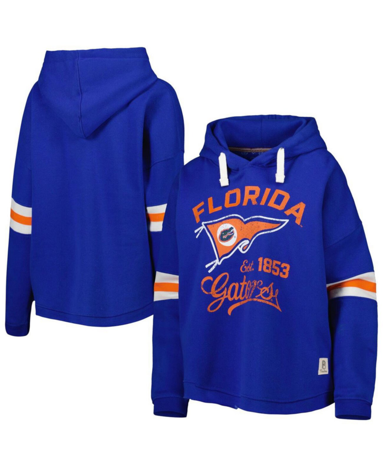 Худи с капюшоном Women's Royal Florida Gators Super Pennant с флисовой подкладкой Pressbox