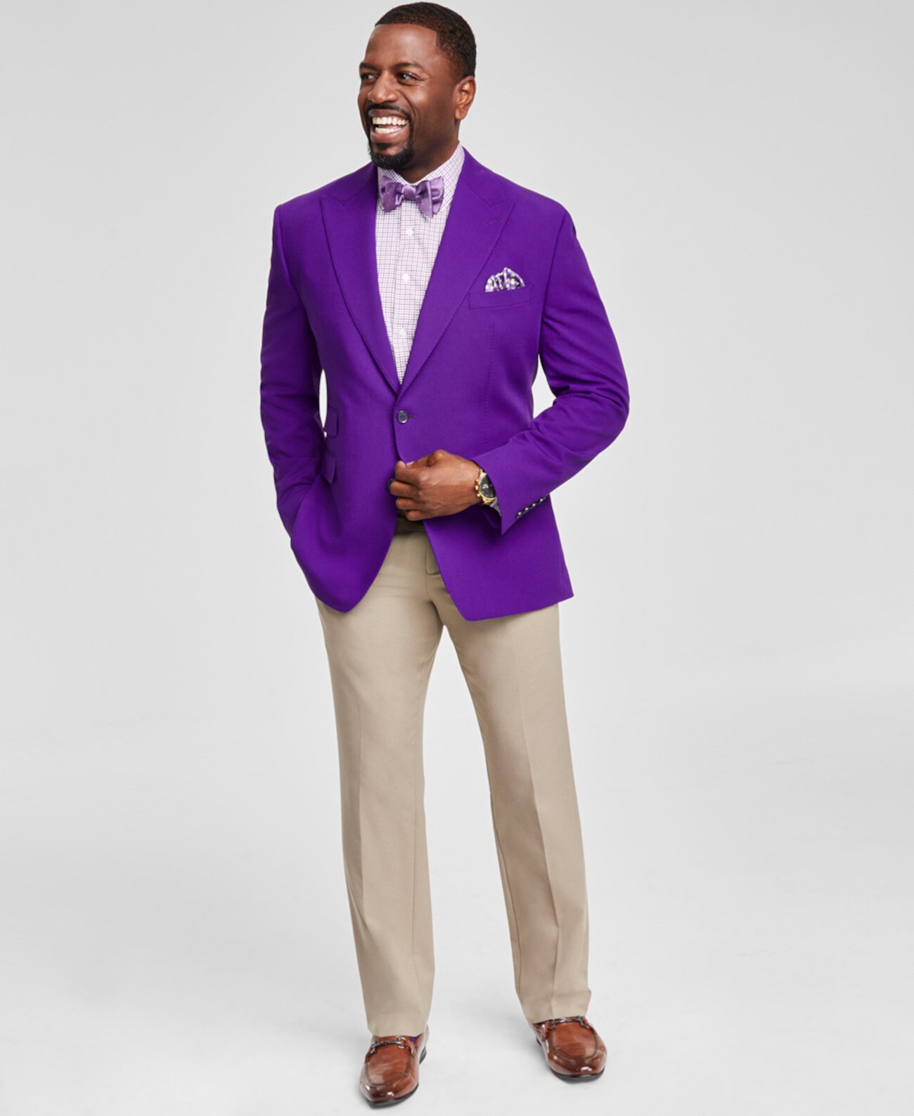 Men's Classic-Fit Solid Sport Coat Tayion Collection