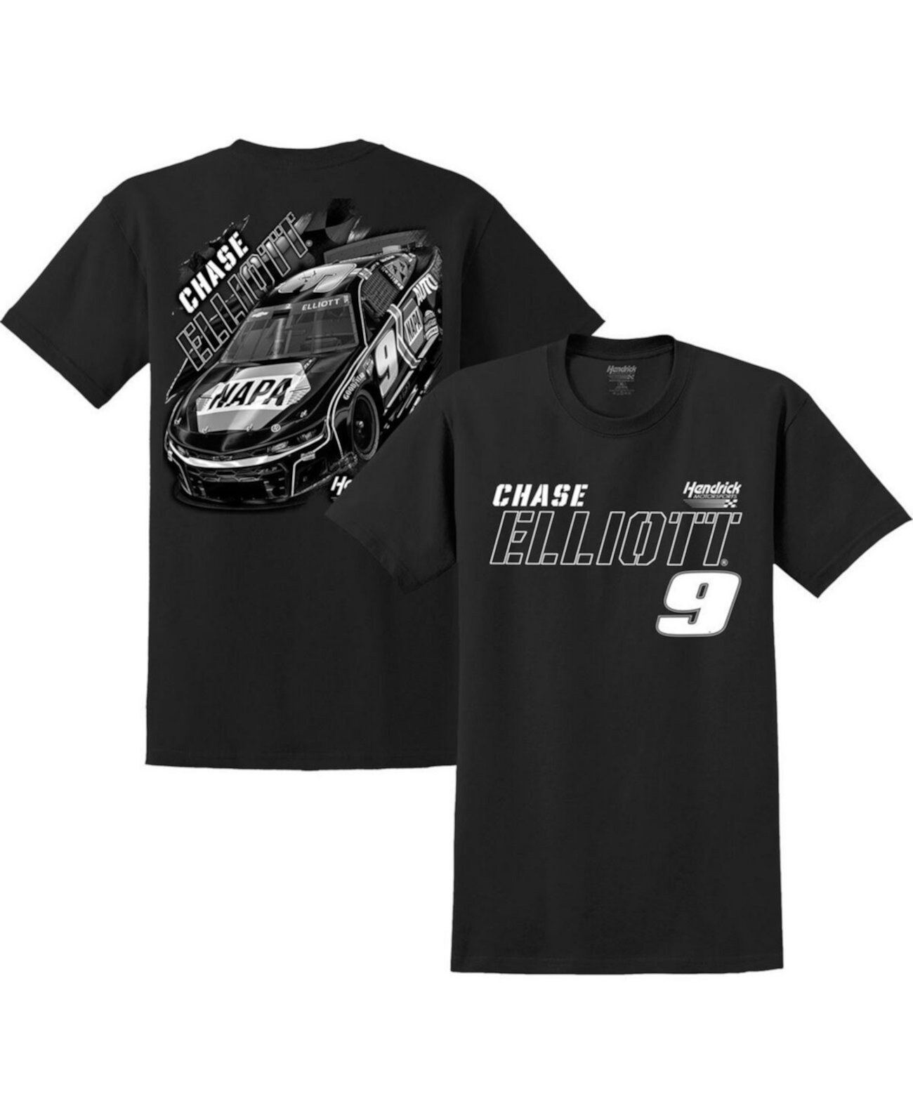 Men's Black Chase Elliott Car Tonal T-shirt Hendrick Motorsports Team Collection