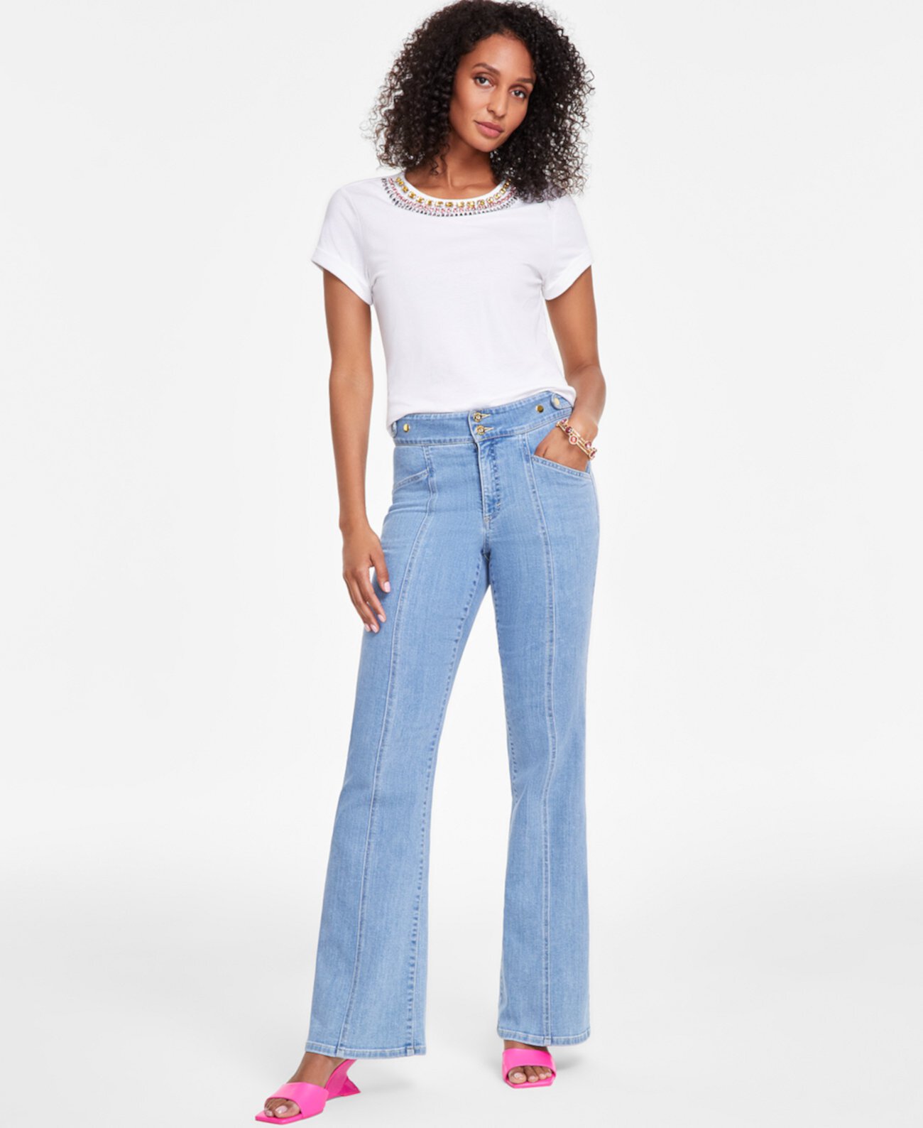 Women's High-Rise Flared Jeans, Created for Macy's I.N.C. International Concepts