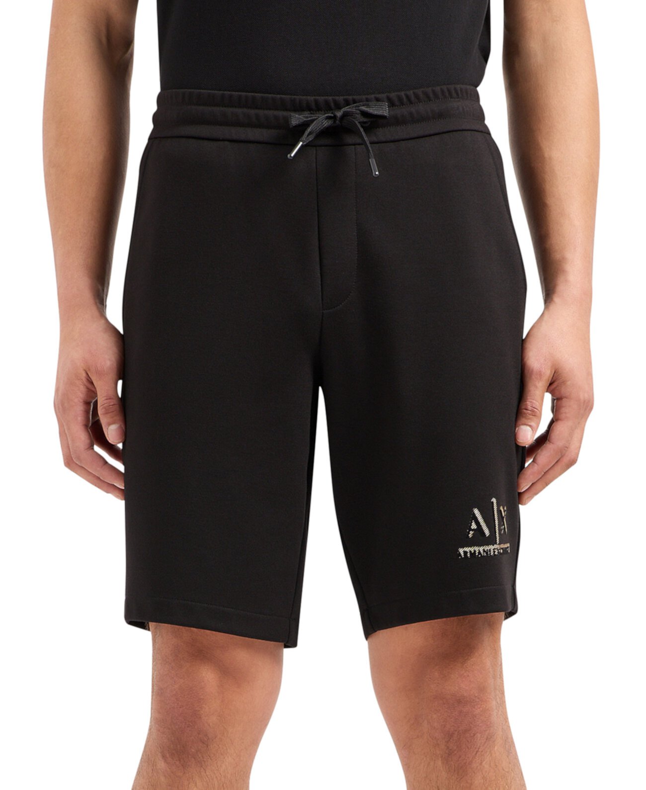 Men's Metallic Logo-Print 9" Drawstring Shorts Armani