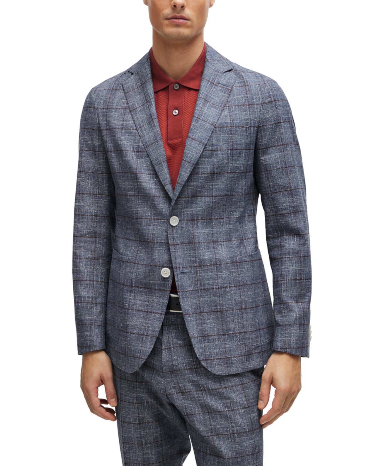 Men's Slim-Fit Micro-Patterned Jacket BOSS