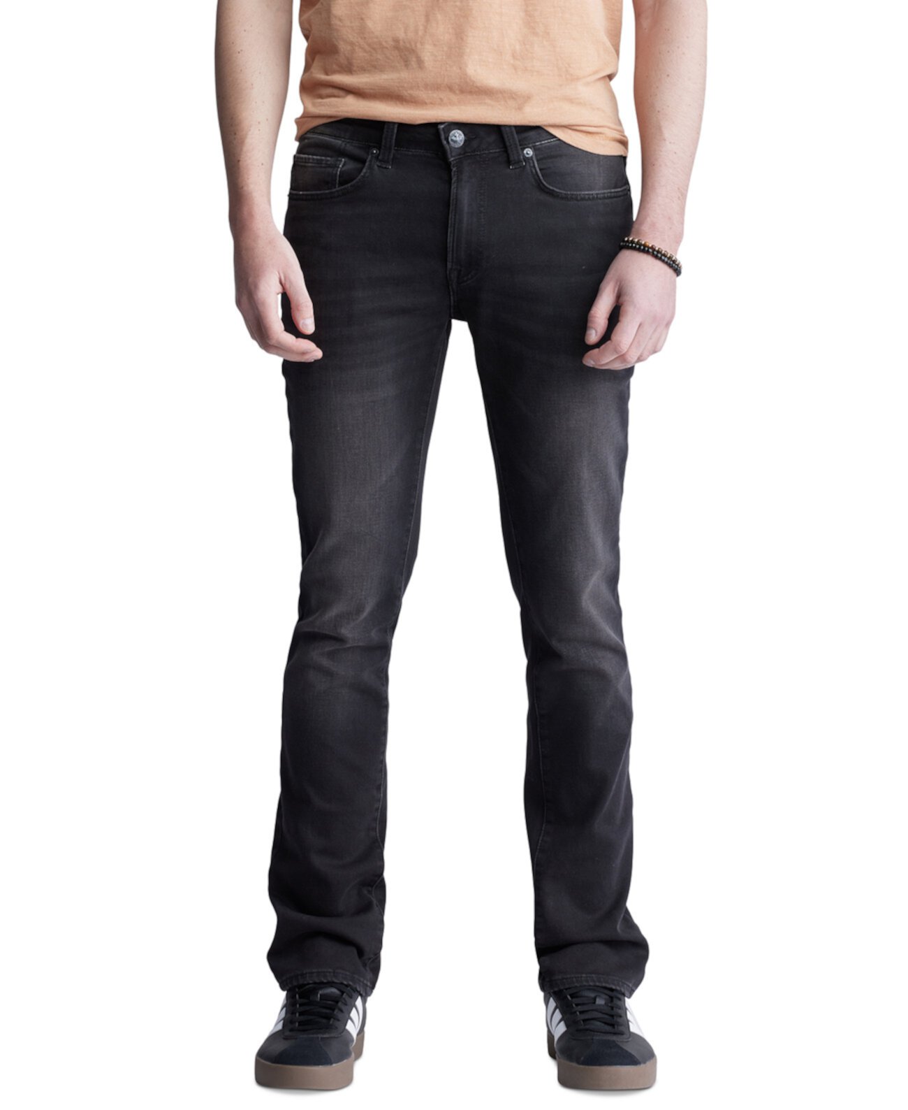 Мужские Джинсы skinny Buffalo Ash Slim-Fit черные с песчаной стиркой Buffalo