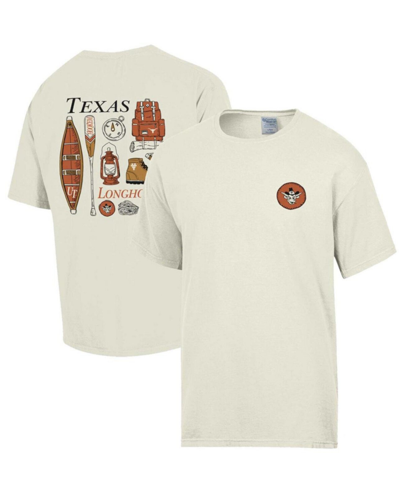 Men's Cream Texas Longhorns Camping Trip T-shirt Comfortwash