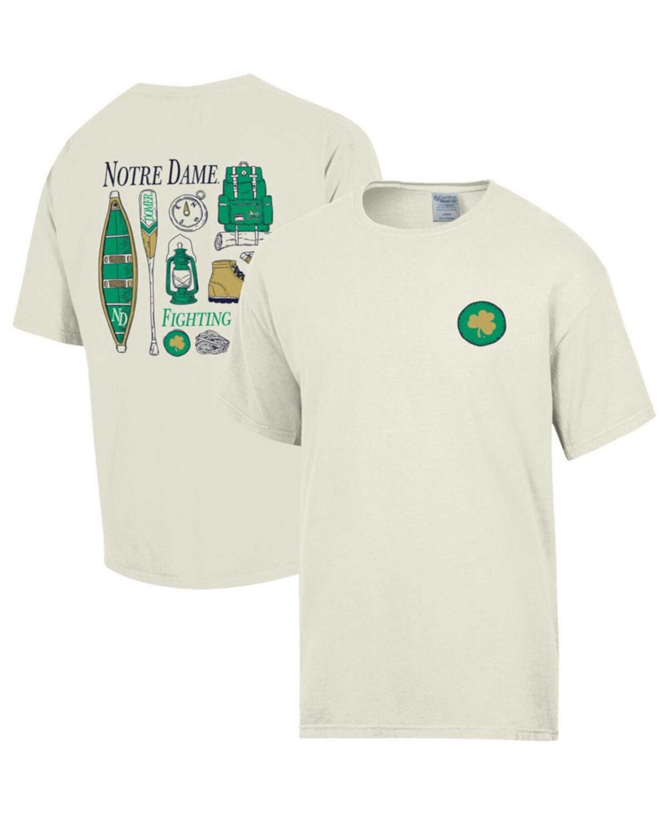 Men's Cream Notre Dame Fighting Irish Camping Trip T-shirt Comfortwash