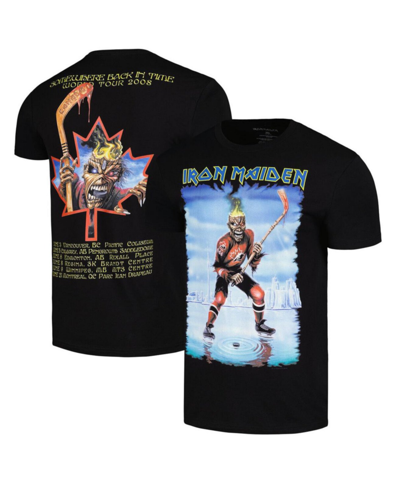 Men's Black Iron Maiden Canada Eddie T-shirt Global Merch