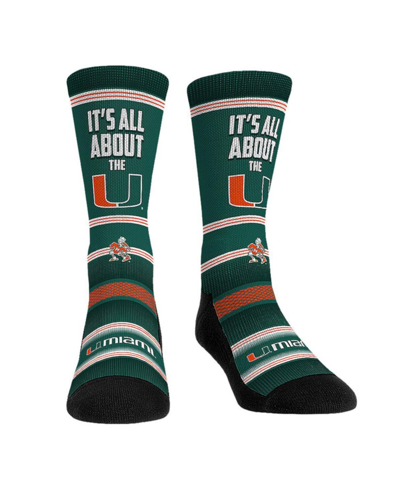  Носки Rock 'Em Miami Hurricanes Team Slogan Rock 'Em