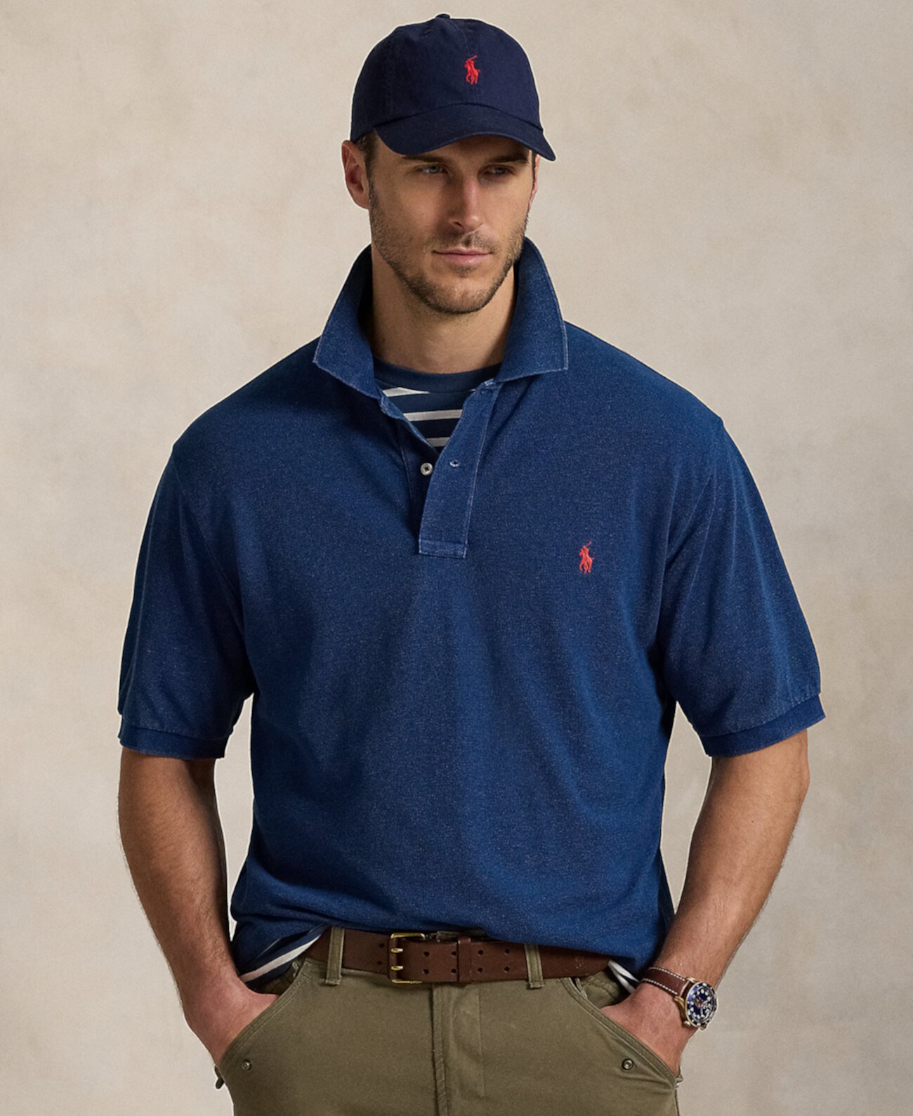 Мужская Повседневная рубашка Polo Ralph Lauren Iconic Mesh Polo Polo Ralph Lauren