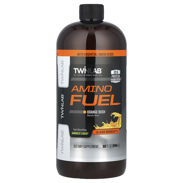 Amino Fuel, Orange Rush, 32 fl oz (Жидкие унции) (946 ml) Twinlab